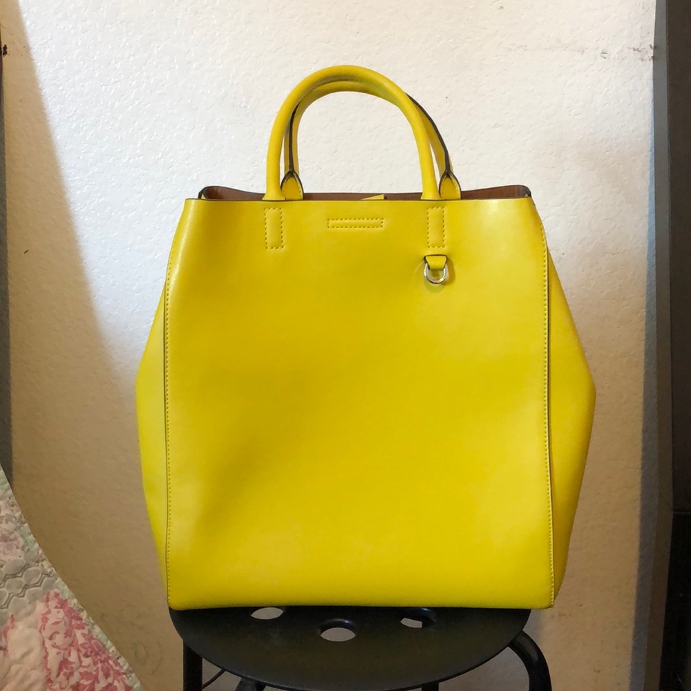 Bright Yellow Leather Banana Republic Purse